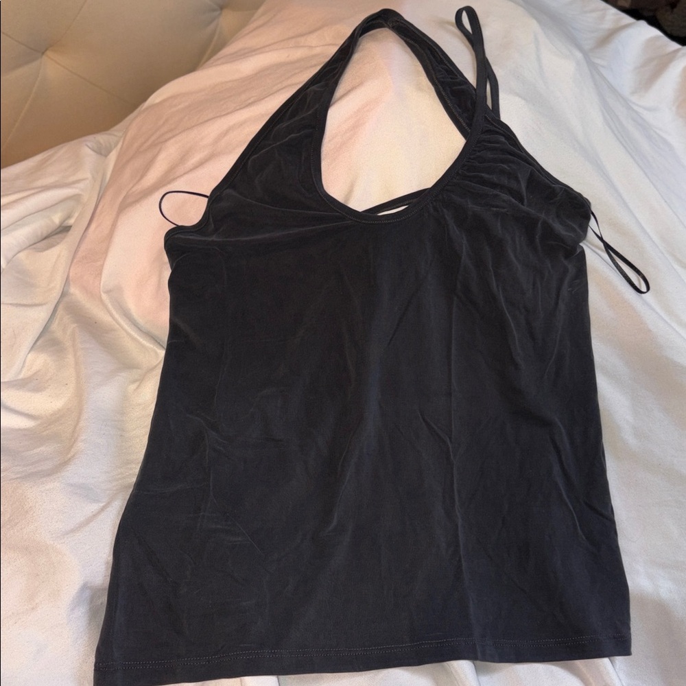 ALOHAS Midnight Black Draped Blouse